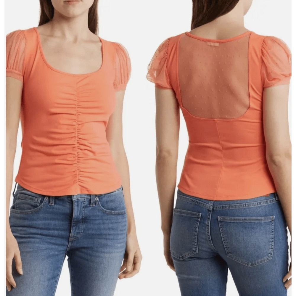 Intimately Free People Blush Up Cami Top in Coral Size L